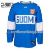 Adidas Maillot de Hockey Finlande Blank Coupe du monde de hockey sur glace 2016 Bleu Premier - Enfant